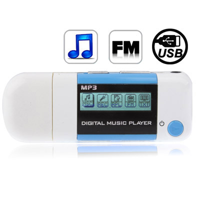 8GB MP3 Player with LCD Screen, Support FM Radio, Work with AAA battery, Use as USB Flash Disk (Baby Blue)